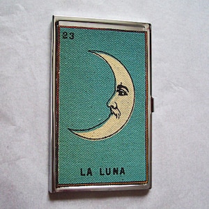 Loteria business card holder retro Mexico kitsch rockabilly card case