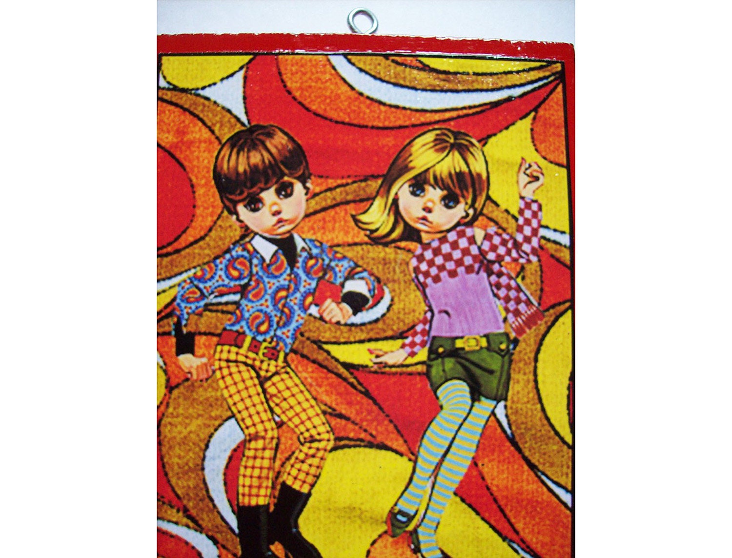 Retro Big Eye Print 1960s Style Mod Vintage Go Go Dancers