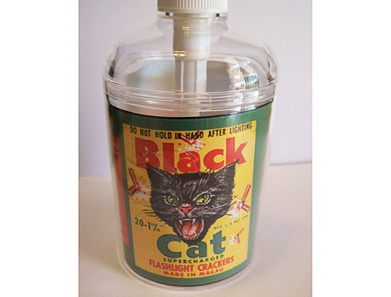 Black Cat Soap Dispenser Retro Vintage 1950s Rockabilly Etsy