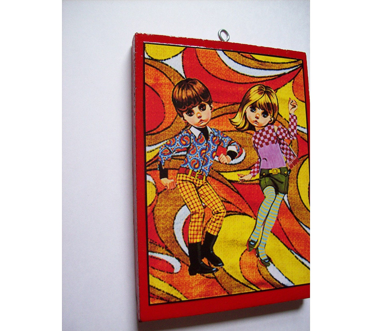 Retro Big Eye Print 1960s Style Mod Vintage Go Go Dancers