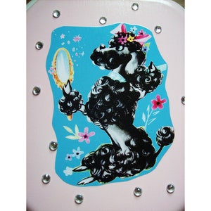 Poodle toilet seat retro 1950s vintage bathroom decor rockabilly kitsch art image 3