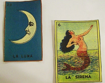 Spanish Loteria patch set retro vintage mexico pop culture sew on patch