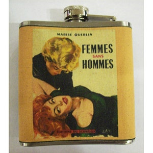 Lesbian pulp flask retro vintage pin up 1950s paperback sleaze pulp fiction kitsch image 2