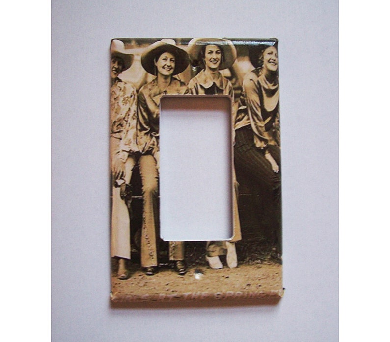 cowgirl outlet switch plate retro vintage pin up cowboy rocker cover image 2