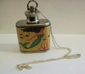mermaid flask necklace retro vintage 1950s nautical pin up rockabilly kitsch