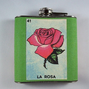 Loteria hip flask retro vintage mexicana folk art rockabilly Spanish kitsch image 8