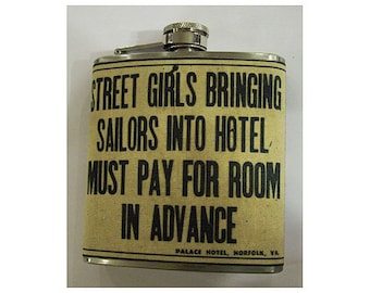 street girls and sailors flask retro  vintage pin up rockabilly sleaze