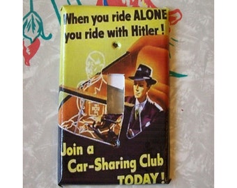 Propaganda switch plate cover WWII poster retro vintage World War 2 kitsch switch plate