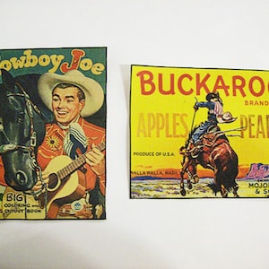 retro cowboy patch set vintage 1950&#39;s western buckaroo sew on patch rockabilly kitsch