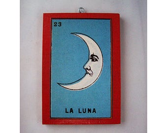 Loteria print retro Mexico kitsch vintage folk art wall decor 3.5" X 5"