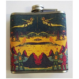 retro sci fi flask vintage pin up girl rockabilly outer space kitsch image 2