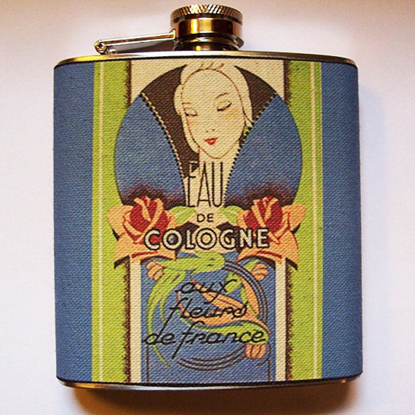 Art Deco flask vintage  retro rockabilly perfume kitsch