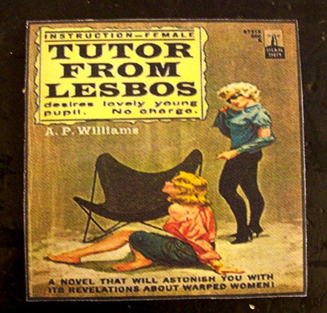 Lesbian Pulp Coasters 1950s Retro Vintage Pin Up Pulp Fiction Paperback Kitsch Art Etsy