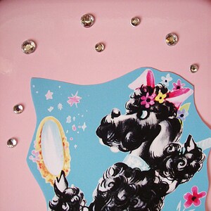 Poodle toilet seat retro 1950s vintage bathroom decor rockabilly kitsch art image 4