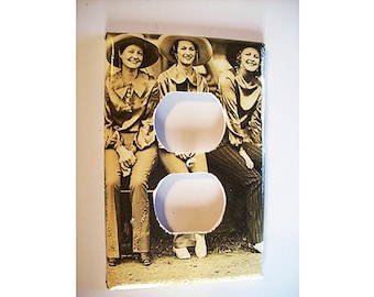 cowgirl outlet switch plate retro vintage pin up cowboy rocker  cover