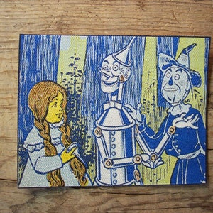 Wizard of Oz sew on patch set retro vintage fairy tale kitsch tin man scarecrow Dorothy image 3