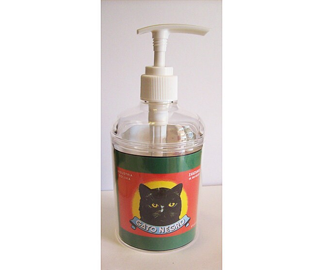 Distributeur De Savon De Chat Noir Retro Vintage Des Annees Etsy Canada