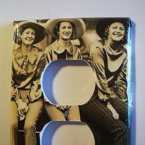 cowgirl outlet switch plate retro vintage pin up cowboy rocker cover image 4