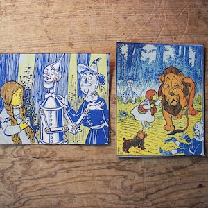 Wizard of Oz sew on patch set retro vintage fairy tale kitsch tin man scarecrow Dorothy