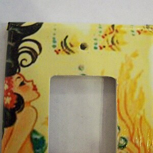 vintage mermaid rocker switch plate retro 1950s pin up dimmer cover rockabilly kitsch image 3