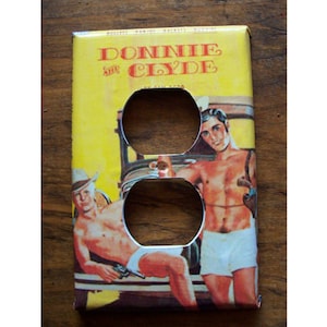 Gay pulp outlet switch plate cover retro vintage beefcake pulp fiction paperback kitsch