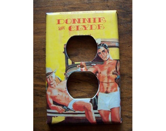 Gay pulp outlet switch plate cover retro vintage beefcake pulp fiction paperback kitsch