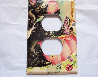 Poodle outlet switch plate retro Fifties vintage rockabilly kitsch light switch