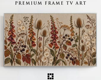 Samsung Frame TV Art, Arazzo con semi di digitale, Arazzo popolare autunnale, Download in modalità artistica
