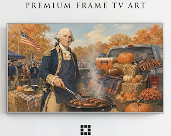 George Washington Heckklappengrill-Rahmen-TV-Kunst, humorvoller Präsident Samsung Kunstmodus Download