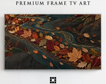 Samsung Frame TV Art, Via della Seta delle Foglie, Arazzo Folcloristico Autunnale, Download Modalità Arte
