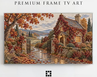 Samsung Frame TV Art, The Golden Gatehouse, Arazzo popolare autunnale, Download modalità artistica