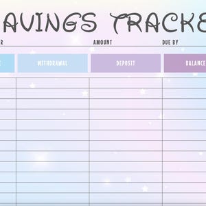 Disney Princess Savings Tracker | Printable Budget Planner (Digital Download)