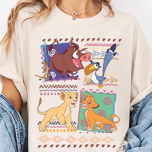 Retro 90s Disney Lion King Simba And Timon Comfort Colors® Shirt, Vintage Lion King Shirt, Disney Family Shirt, Hakuna Matata Retro Shirt