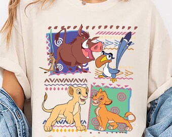 Retro 90s Lion King Simba & Timon Comfort Colors Shirt