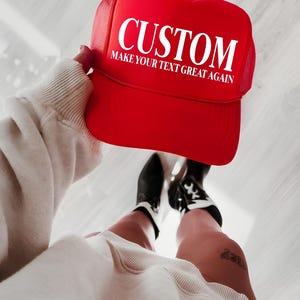 Customizable Trucker Hat, Personalized Text, MAGA Style