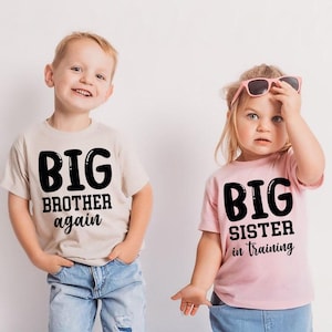 Siblings Shirt Set, Big Brother Big Sister Little Sister, Oldest Middle Youngest, Pregnancy Reveal, Family Baby Announcement
