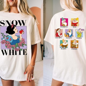 Disney Princess Snow White Shirt, The Seven Dwarf And Snow White T-Shirt, Comfort Colors® Tee, Disneyland Family Trip, Birthday Gift Shirts