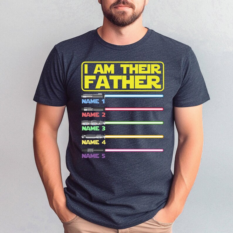 Personalized I Am Their Father Shirt, Star Wars Dad Gift image 2