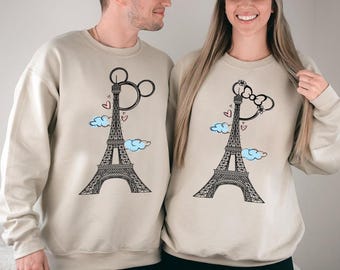 Paris Disneyland Sweatshirt, Mickey & Minnie Eiffel Tower Family Trip