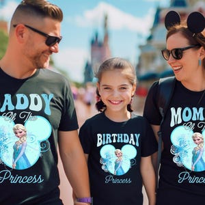 Disney Elsa Birthday Girl Shirt, Custom Frozen Birthday Party T-Shirt, Disneyland Family Matching Birthday Tee, Disney Princess Elsa Shirt
