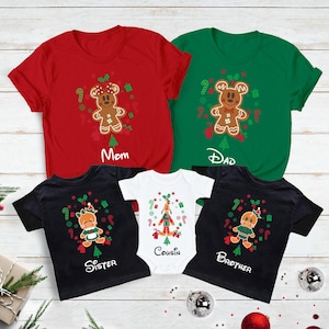 Mickey and Friends Gingerbread Disney Sweatshirt, Disney Christmas Shirt, Mickey and Friends Shirt, Christmas Party, Custom Disney Shirt