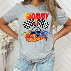 Birthday Boy Fire Race Wheel Custom Family Birthday Theme Shirts image 3