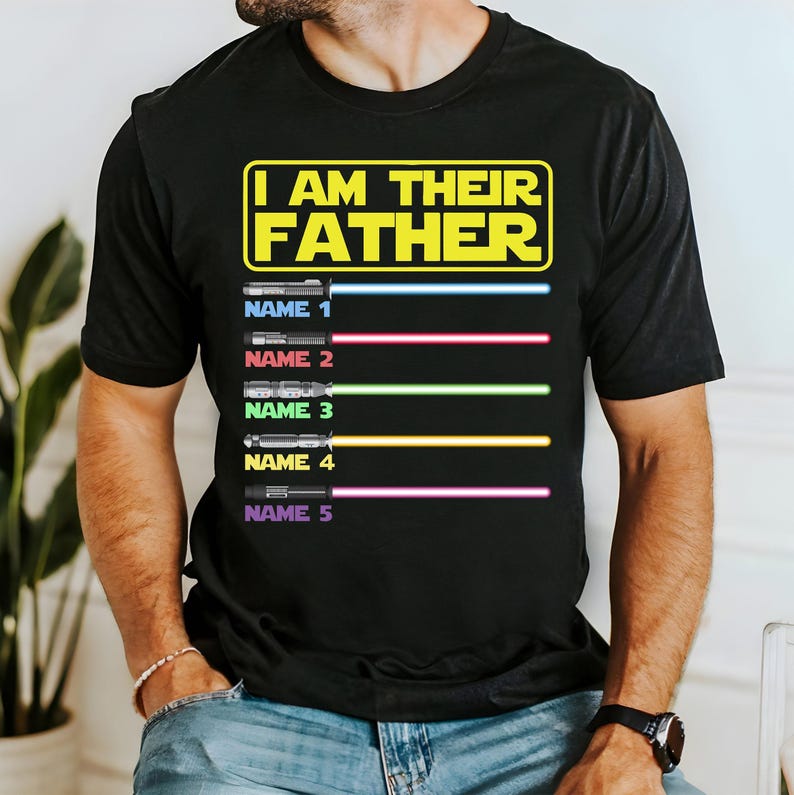 Personalized I Am Their Father Shirt, Star Wars Dad Gift image 5