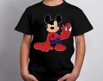Mickey Mouse Spider Man Retro Shirt