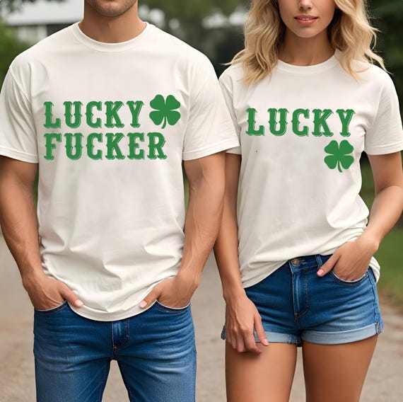 Funny St Patricks Day Couples Shirt | Unhinged Inappropriate Saint Patrick’s Bachelorette Tees