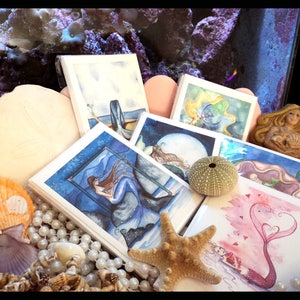 Northwest Mermaids Blank Note Cards from Original Watercolors by Camille Grimshaw image 2