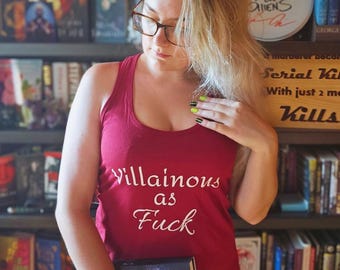 Villainous, Villain Era, Women's Racerback Tank Top, Reader and Writer, Fantasy, Book Lover