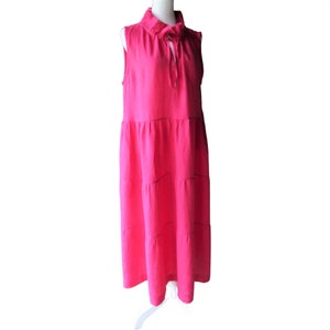 Ladies handmade linen midi length dress - Final SALE