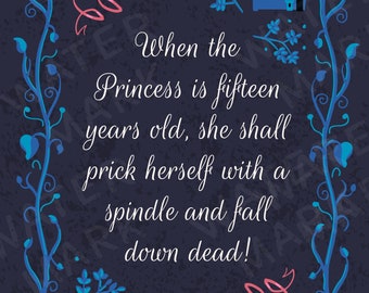 Princess Flyer - Princess Poster - Fairytale Poster - Briar Rose - Printable - Downloadable - DIY