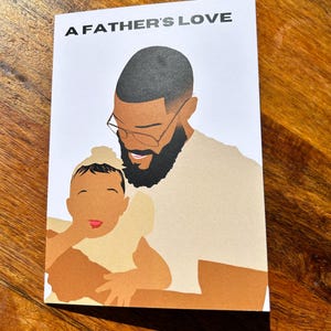 Black Dad Vatertagskarte | Schwarze Kunst Grußkarte